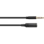 Good Connections 3,5mm 4-poliges TRRS Audio-Verlängerungskabel, Stecker auf Buchse, 1,5m, Schwarz AS-35V4B15