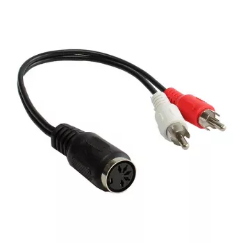 Good Connections Audio Adapter 5-pin DIN Buchse auf 2x RCA Stecker - 0,2 m