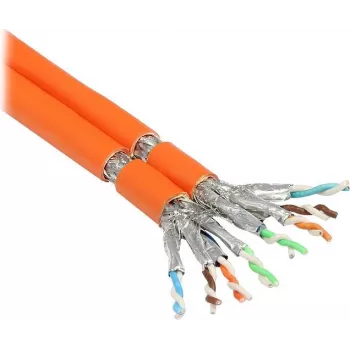 Good Connections Cat.7 S/FTP PiMF Installationskabel, Duplex, AWG23, FRNC-B, Orange, 100m