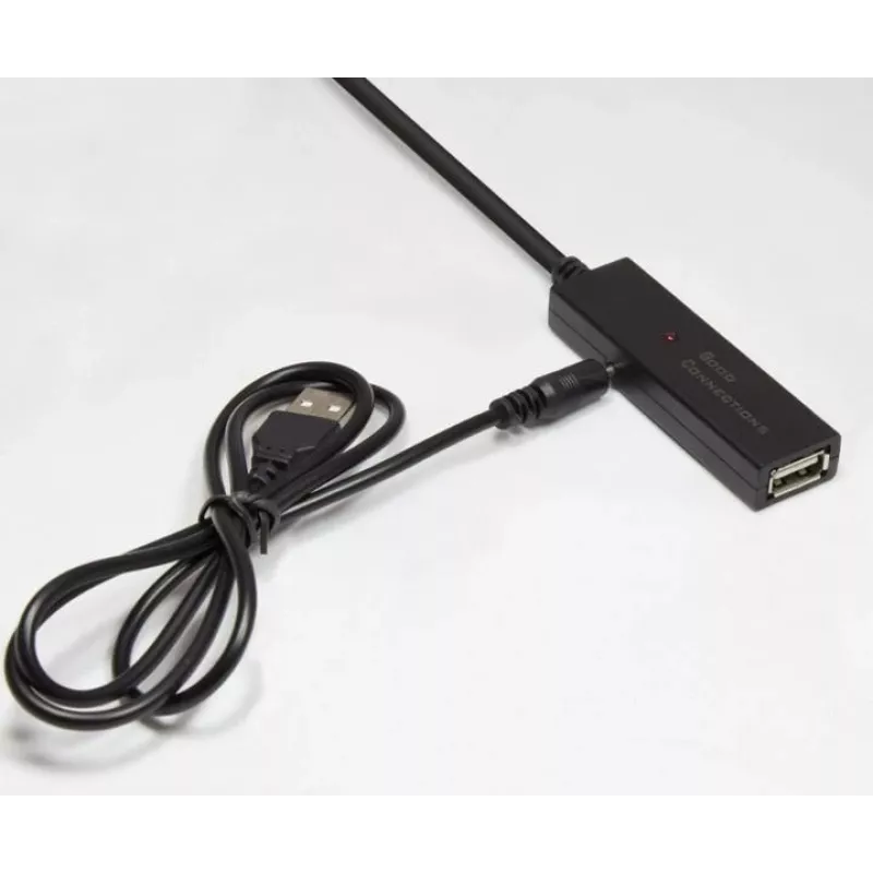 Good Connections GC-M0134 USB 2.0 Verlängerungskabel 20 m Schwarz mit Signalverstärker