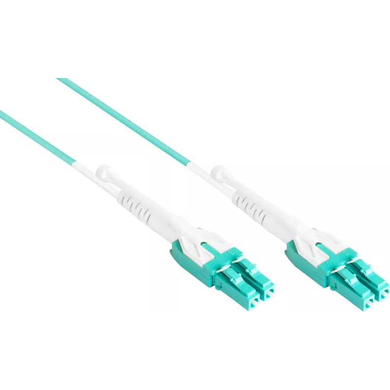 Good Connections OM3 Duplex LC/LC Uniboot LWL-Patchkabel, 50/125µm, LSZH, Aqua, 5m LW-U805LC3