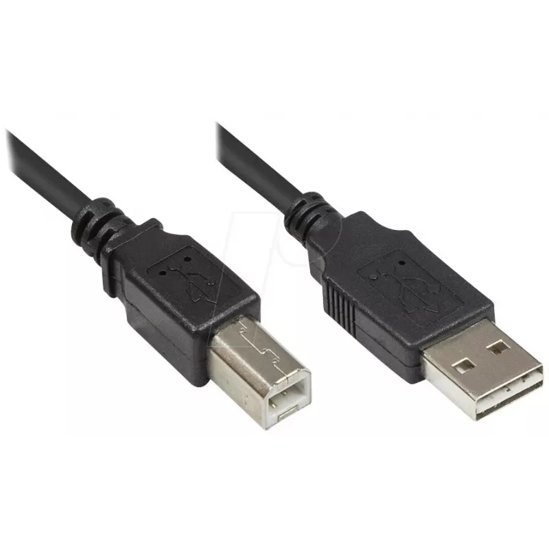 Good Connections USB 2.0 Kabel A-B 2m Schwarz