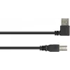 Good Connections USB 2.0 Kabel Typ-A abgewinkelt auf Typ-B - Schwarz - 0,5 m