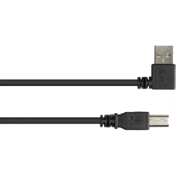 Good Connections USB 2.0 Kabel Typ-A abgewinkelt auf Typ-B - Schwarz - 0,5 m