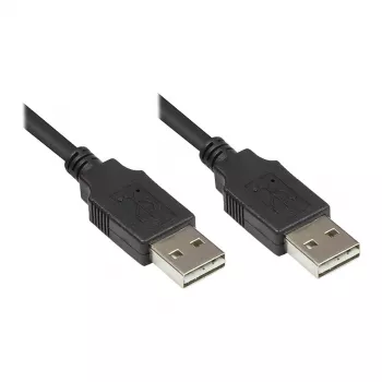 Good Connections USB 2.0 High-Speed EASY A auf EASY A Kabel, 5m, Schwarz