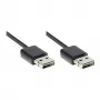 Good Connections USB 2.0 High-Speed EASY Kabel A auf A, Schwarz, 1m (2212-EU010)