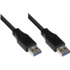 Good Connections USB 3.0 Kabel, Typ-A Stecker zu Typ-A Stecker, Schwarz, 0,5 m 2712-S005