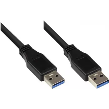 Good Connections USB 3.0 Kabel, Typ-A Stecker zu Typ-A Stecker, Schwarz, 0,5 m 2712-S005