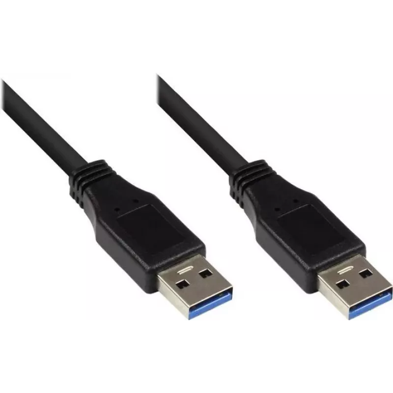 Good Connections USB 3.0 Kabel, Typ-A Stecker zu Typ-A Stecker, Schwarz, 0,5 m 2712-S005