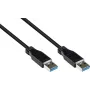 Good Connections USB 3.0 Kabel, Typ-A Stecker zu Typ-A Stecker, Schwarz, 0,5 m 2712-S005