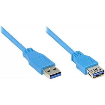 Good Connections USB 3.0 Verlängerungskabel Typ-A Stecker auf Typ-A Buchse, Blau, 1,8 m 2711-B02