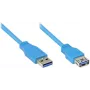 Good Connections USB 3.0 Verlängerungskabel Typ-A Stecker auf Typ-A Buchse, Blau, 1,8 m 2711-B02