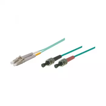 GoodConnections 10m OM3 Duplex Multimode Glasfaser-Patchkabel ST/LC Aqua