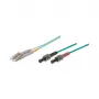 GoodConnections 10m OM3 Duplex Multimode Glasfaser-Patchkabel ST/LC Aqua