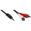 GoodConnections 3,5mm Stereo-Klinke auf 2x RCA Stecker Audiokabel 2,5m Schwarz AS-352C