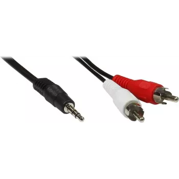 GoodConnections 3,5mm Stereo-Klinke auf 2x RCA Stecker Audiokabel 2,5m Schwarz AS-352C