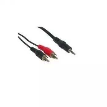 GoodConnections 3,5mm Stereo-Klinke auf 2x RCA Stecker Audiokabel 2,5m Schwarz AS-352C