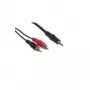 GoodConnections 3,5mm Stereo-Klinke auf 2x RCA Stecker Audiokabel 2,5m Schwarz AS-352C