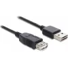 GoodConnections Alcasa 2511-EU01 USB 2.0 Verlängerungskabel, USB-A Stecker auf USB-A Buchse, 1,8 m, Schwarz