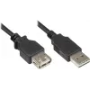 GoodConnections Alcasa 2511-EU01 USB 2.0 Verlängerungskabel, USB-A Stecker auf USB-A Buchse, 1,8 m, Schwarz