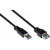 GoodConnections Alcasa 2711-S005 USB 3.1 Gen 1 Verlängerungskabel – USB-A Stecker auf Buchse, 0,5 m, Schwarz