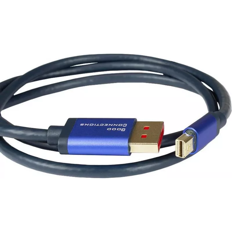 GoodConnections Alcasa 4824-SF010B Mini DisplayPort auf DisplayPort Kabel 1m Blau 4K@60Hz
