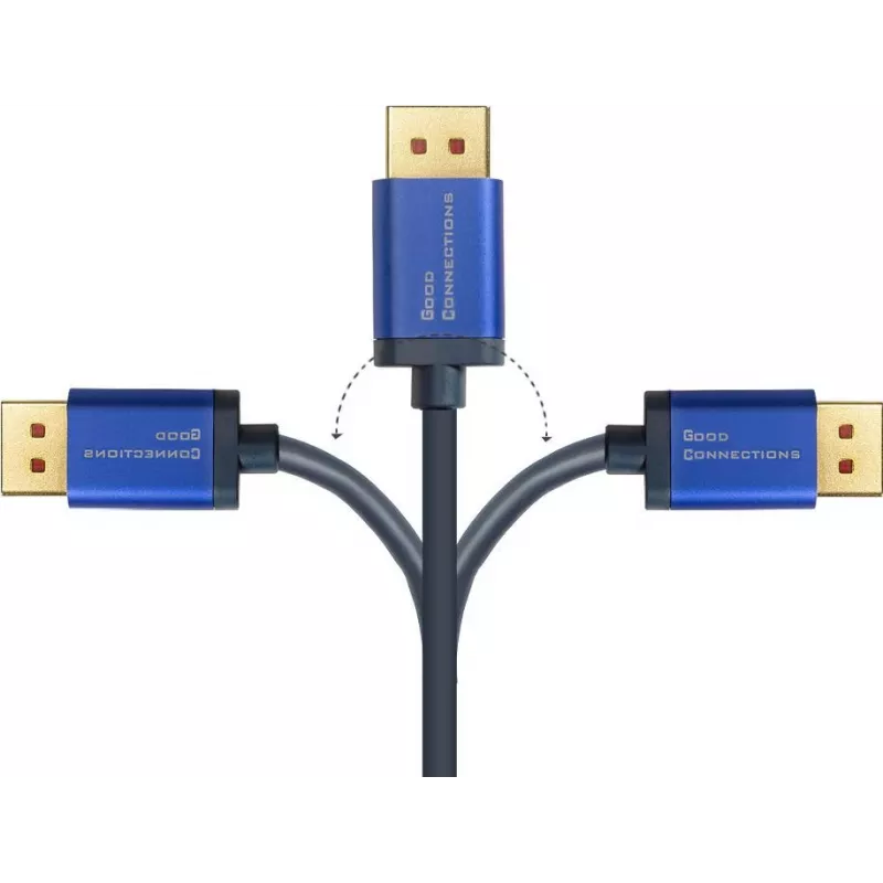 GoodConnections Alcasa 4824-SF010B Mini DisplayPort auf DisplayPort Kabel 1m Blau 4K@60Hz
