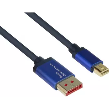 GoodConnections Alcasa 4824-SF010B Mini DisplayPort auf DisplayPort Kabel 1m Blau 4K@60Hz