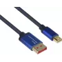 GoodConnections Alcasa 4824-SF010B Mini DisplayPort auf DisplayPort Kabel 1m Blau 4K@60Hz