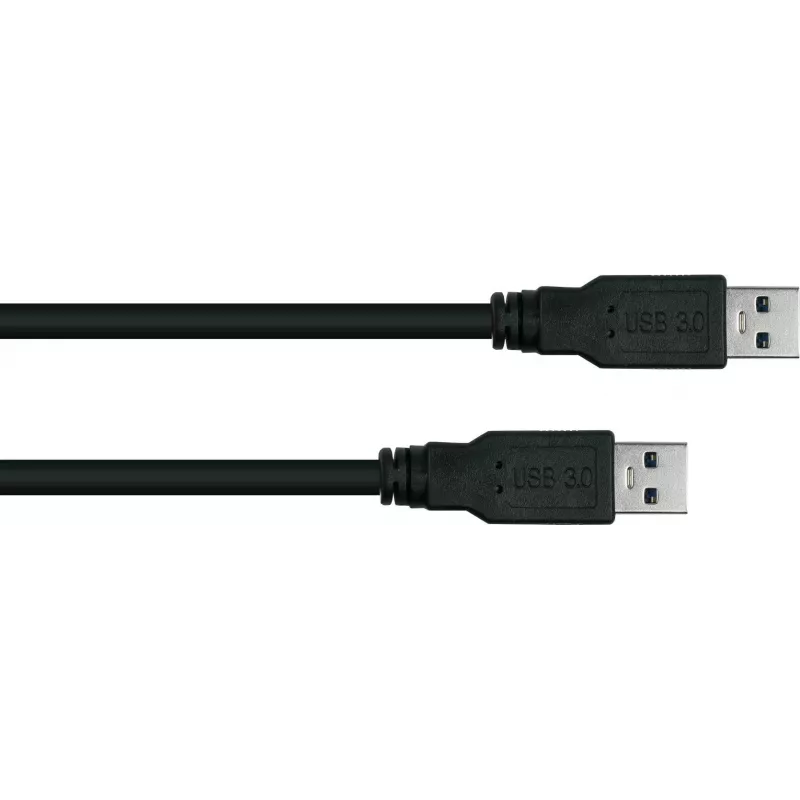 GoodConnections Alcasa UK30P-AA-030S USB 3.2 Gen 1 Kabel – USB-A auf USB-A, 3 m, Schwarz