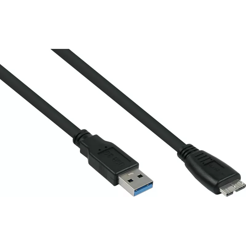 GoodConnections Alcasa UK30P-AMB-005S USB 3.2 Gen 1 Kabel, USB-A auf Micro-B, 0,5 m, Schwarz