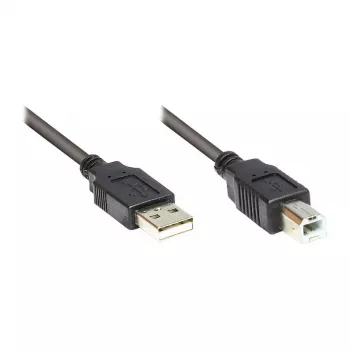 GoodConnections Alcasa USB 2.0 A/B Kabel 1m Schwarz