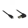 GoodConnections Alcasa USB 2.0 A auf Micro-B Kabel, abgewinkelt, vergoldet, 1m, Schwarz