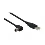 GoodConnections Alcasa USB 2.0 Kabel A auf B abgewinkelt, 5 m, Schwarz