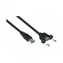 GoodConnections Alcasa USB 3.2 Gen 1 Verlängerungskabel, USB-A Stecker auf USB-A Stecker, 2 m, Schwarz