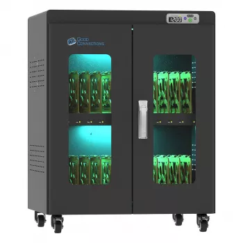 GoodConnections ANTARES PRO N24C Notebook-Ladewagen für bis zu 15,6-Zoll-Laptops, USB-C 65W PD 3.0, UVC-Desinfektion, Schwarz