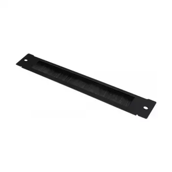 GoodConnections Brush Strip 380 mm x 57 mm für Good Connections 19 inch Wandgehäuse FLAT-Pack (GC-RFxxxS), Tiefschwarz (RAL 9005)
