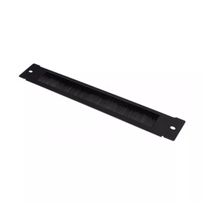 GoodConnections Brush Strip 380 mm x 57 mm für Good Connections 19 inch Wandgehäuse FLAT-Pack (GC-RFxxxS), Tiefschwarz (RAL 9005)