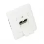 GoodConnections Cat.6A Netzwerk-Wandanschlussdose 2xRJ45 geschirmt Unterputz vertikaler Kabeleingang Signalweiß RAL9003