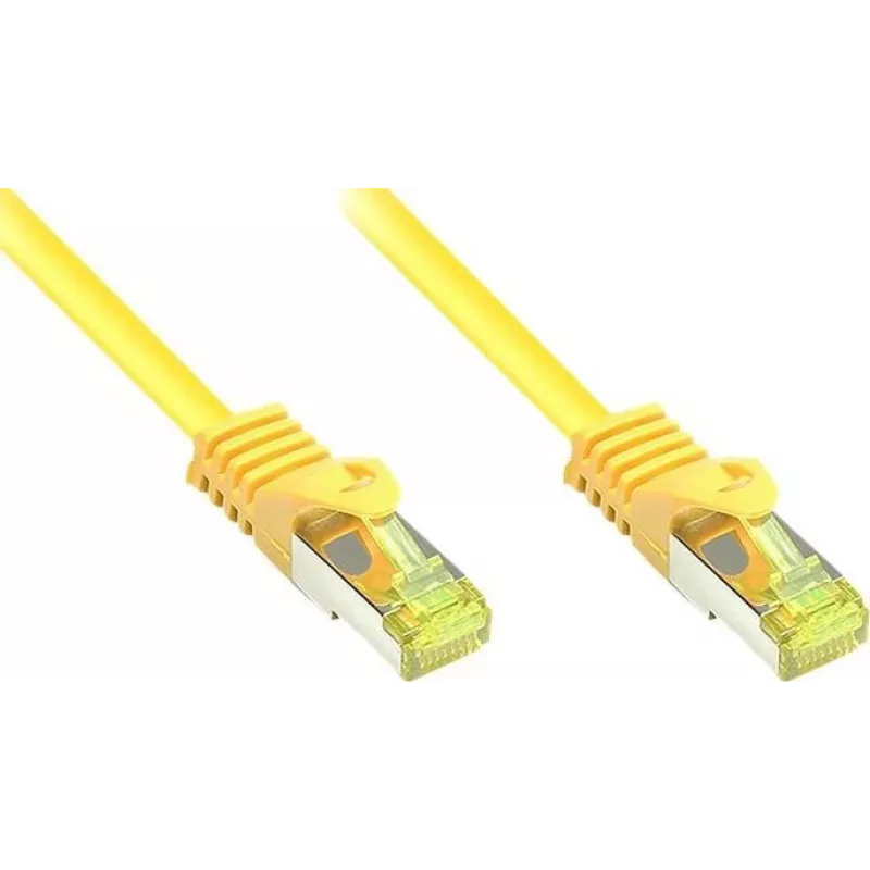 GoodConnections Cat.7 RJ45 Patchkabel - 25m, Gelb, S/FTP PiMF, halogenfrei, 600MHz (8070R-250Y)