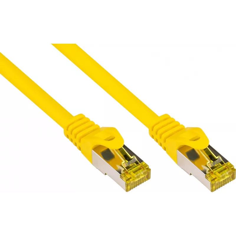 GoodConnections Cat.7 RJ45 Patchkabel - 25m, Gelb, S/FTP PiMF, halogenfrei, 600MHz (8070R-250Y)