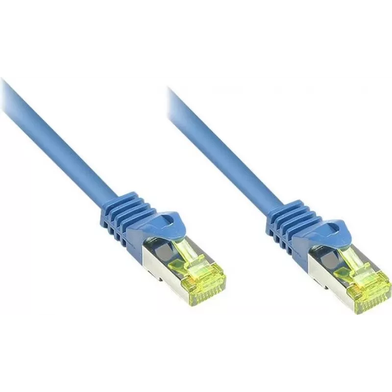 GoodConnections Cat.7 S/FTP RJ45 Patchkabel, 15m, Blau, Halogenfrei, 600MHz, Rastnasenschutz 8070R-150B