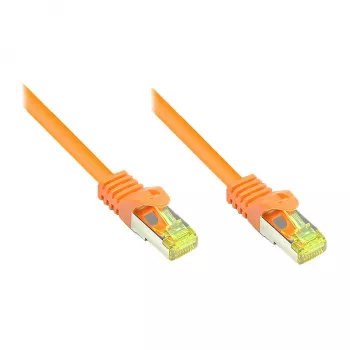 GoodConnections Cat.7 S/FTP RJ45 Patchkabel, 25m, Orange, 600MHz, halogenfrei, Knickschutz