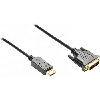 GoodConnections DisplayPort auf DVI-D 24+1 Verbindungskabel - 24K vergoldete Kontakte - OFC - Schwarz - 5m