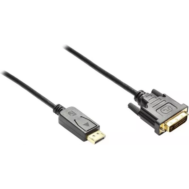 GoodConnections DisplayPort auf DVI-D 24+1 Verbindungskabel - 24K vergoldete Kontakte - OFC - Schwarz - 5m