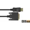 GoodConnections DisplayPort auf DVI-D 24+1 Verbindungskabel - 24K vergoldete Kontakte - OFC - Schwarz - 5m