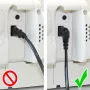 GoodConnections Euro-Stromkabel, Eurostecker auf IEC C7 (Kleeblatt), beide Anschlüsse 90° gewinkelt, Weiß, 1,5 m (1550-ZW015W)