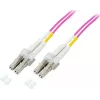 GoodConnections LC/LC Duplex OM4 Multimode Glasfaser-Patchkabel, 2 m, Aqua, LSZH LW-802LC4