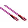 GoodConnections LC/LC Duplex OM4 Multimode Glasfaser-Patchkabel, 2 m, Aqua, LSZH LW-802LC4