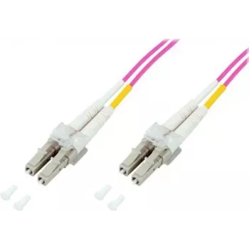 GoodConnections LC/LC Duplex OM4 Multimode Glasfaser-Patchkabel, 2 m, Aqua, LSZH LW-802LC4